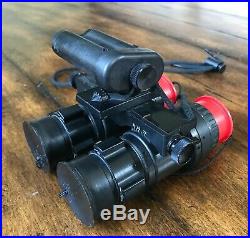 Used An/avs 9 Anvis-9 3rd Nvg Gen Night Vision Goggles Mount Cops Battery Pack