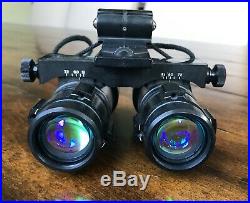 Used An/avs 9 Anvis-9 3rd Nvg Gen Night Vision Goggles Mount Cops Battery Pack