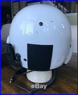 Used Civilian Hgu56 Gentex Flight Pilot Helmet Qr Nvg, Ir Lip Light Large Hgu 56