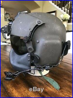 Used Hgu56 Gentex Flight Helmet, Nvg Hgu 56 Helicopter Pilot Mfs Lip Light