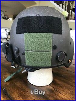 Used Hgu56 Gentex Flight Helmet, Nvg Hgu 56 Helicopter Pilot Mfs Lip Light