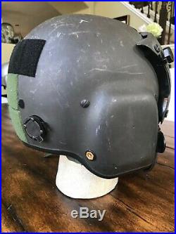 Used Hgu56 Gentex Flight Helmet, Nvg Hgu 56 Helicopter Pilot Mfs Lip Light