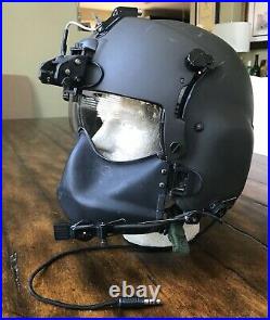 Used Hgu56 Gentex Pilot Flight Helmet Loaded Nvg Mfs Shield Helicopter Hgu