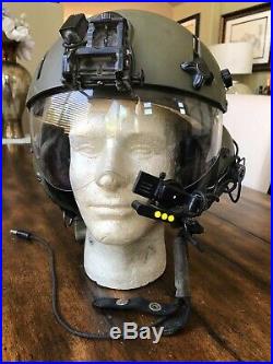 Used Sph-4 Pilot Flight Helmet Lip Light Sidecar Nvg Mount For Repair Cosplay