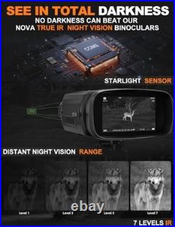 Visiogear Night Vision Goggles Nova 4k Night Vision Binoculars Black