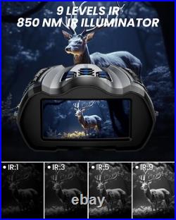 WARMTUYO Night Vision Goggles 4K Photo Video 4000mAh Battery IR Binoculars