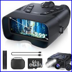 WASOCA Night Vision Goggles, 58MP Full-Color 4K Night Vision Binoculars 10000mAh