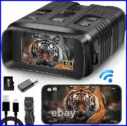 WiFi Night Vision Goggles 4K Digital HD IR Binoculars 10X Zoom Hunting 2025