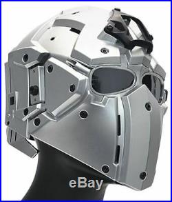 WoSport Tactical Helmet with NVG Shroud & Transfer Base In Silver