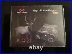 Wosports Night Vision Goggles NV600, 8x Digital Zoom, 1300 ft Range, 4K UHD