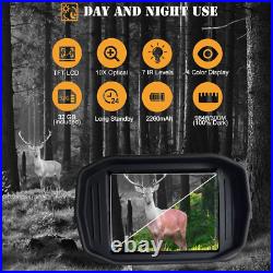 Xom-Shot Night Vision Binoculars, Digital Infrared Goggles 4K Display 4 Digital